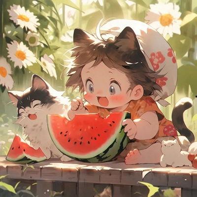 网红吃瓜动漫头像,动漫头像下的趣味人生